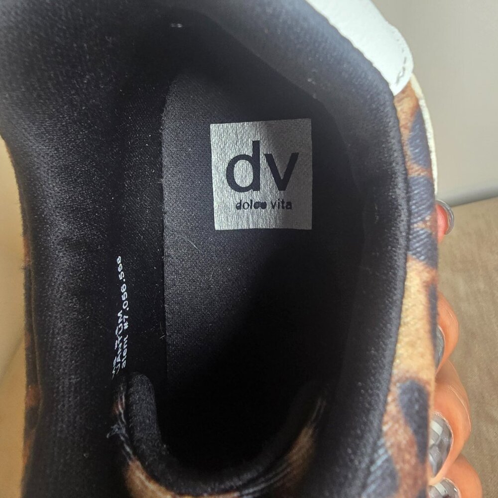 Dolce Vita Leopard Print Sneakers with Black and White Accents - Picture 6 of 9